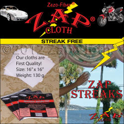 Environmentally Friendly, Streak Free, Zezo-Fiber Zap Cloth